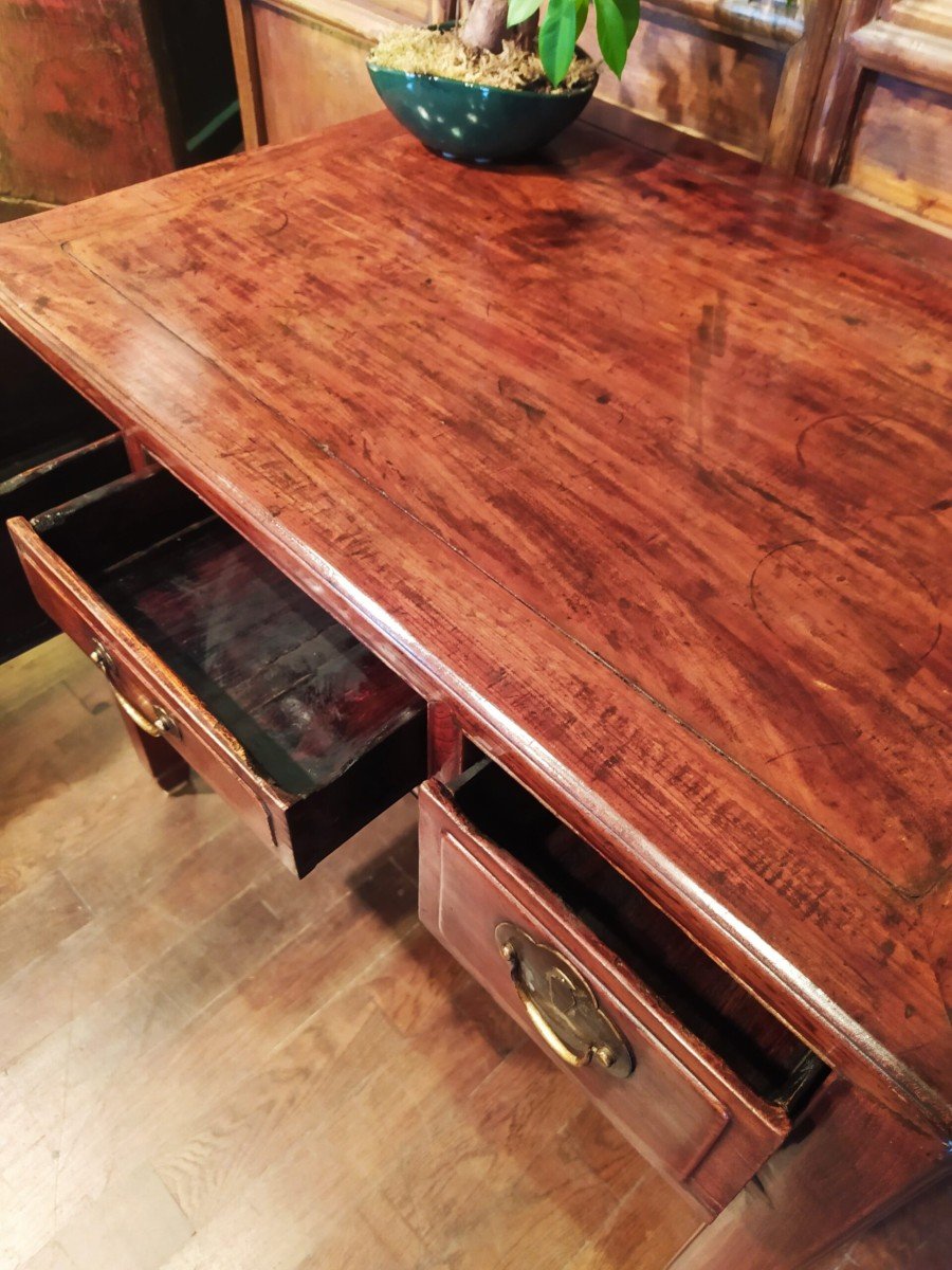 Antique Chinese Elm Desk-photo-2