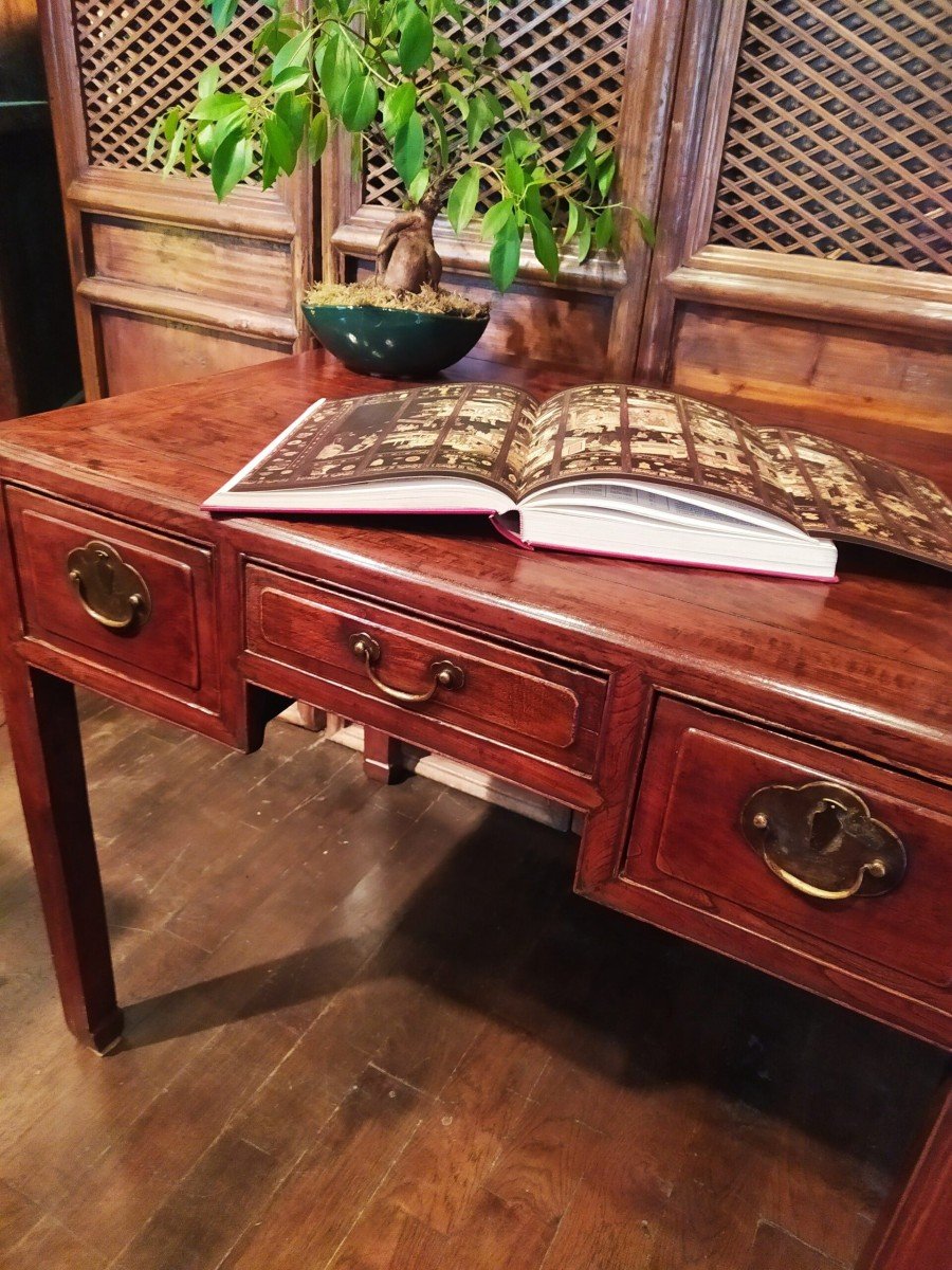 Antique Chinese Elm Desk-photo-3