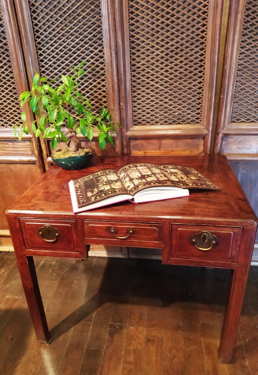 Bureau Ancien Chinois En Orme