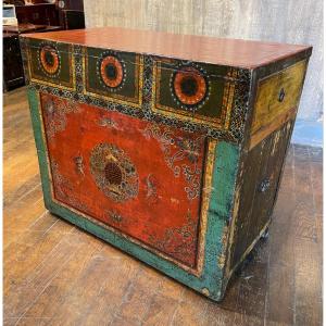 Antique Chinese Sideboard 4 Doors + 2 Drawers