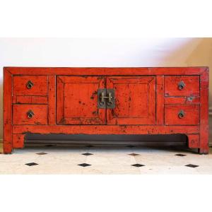 Antique Chinese Low Cabinet