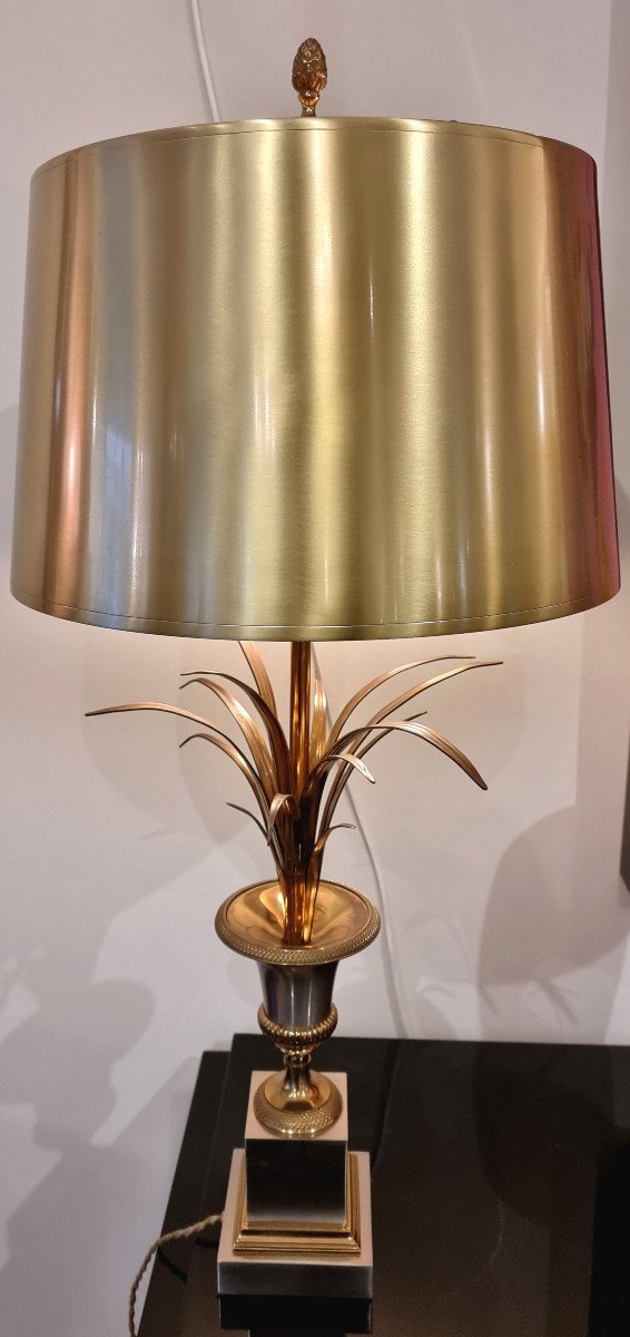 Maison Charles Lamp Reeds Bronze Design 1970-photo-2