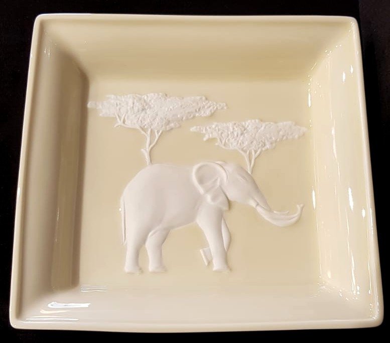 A. Raynaud Empty Pockets Elephants Limoges Porcelain