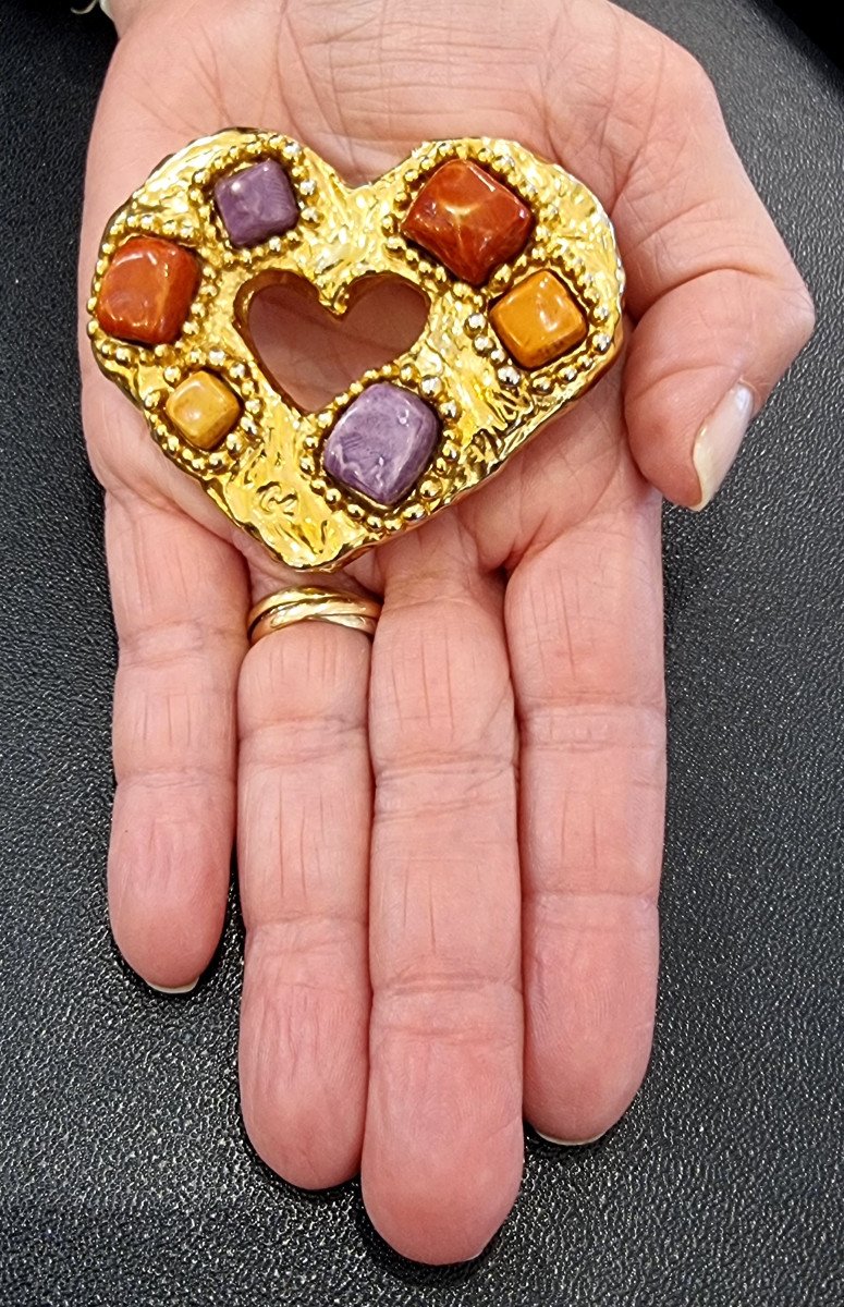 Christian Lacroix Important Heart Brooch -photo-5