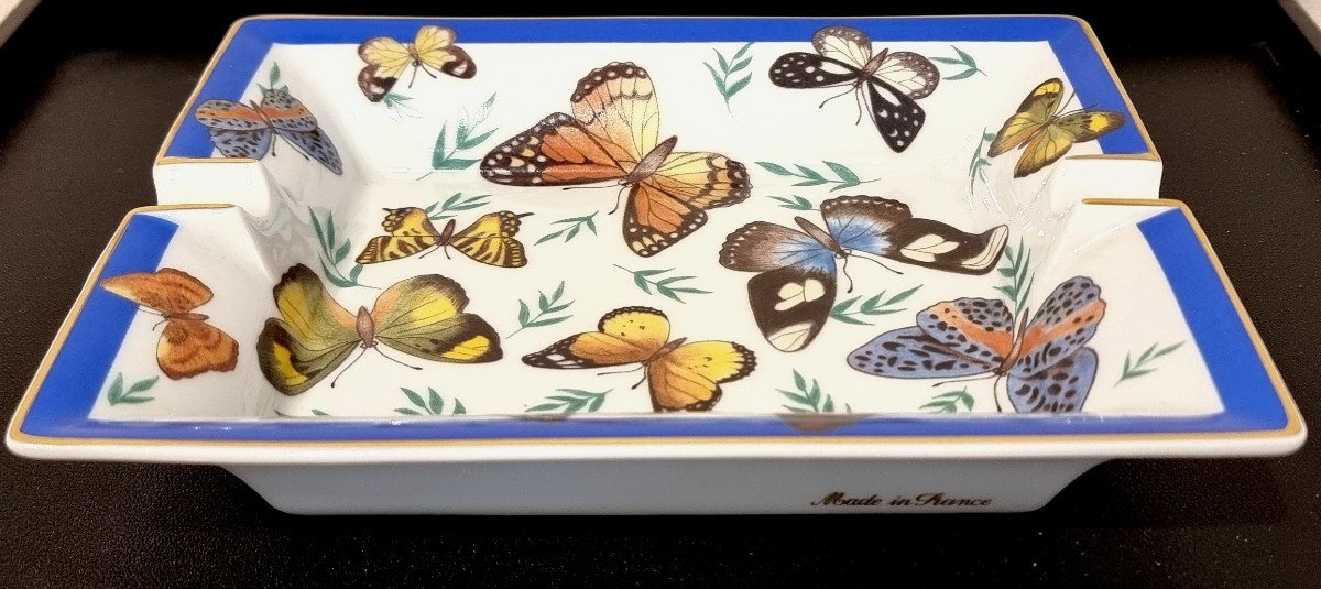 Hermès Empty Pockets Porcelain Ashtray Butterfly Model-photo-3