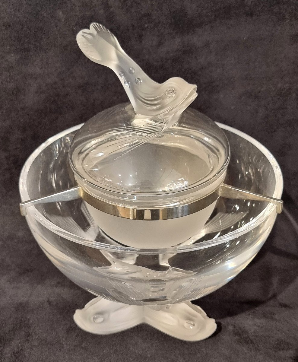 Lalique Modèle Igor Service A Caviar En Cristal 1970