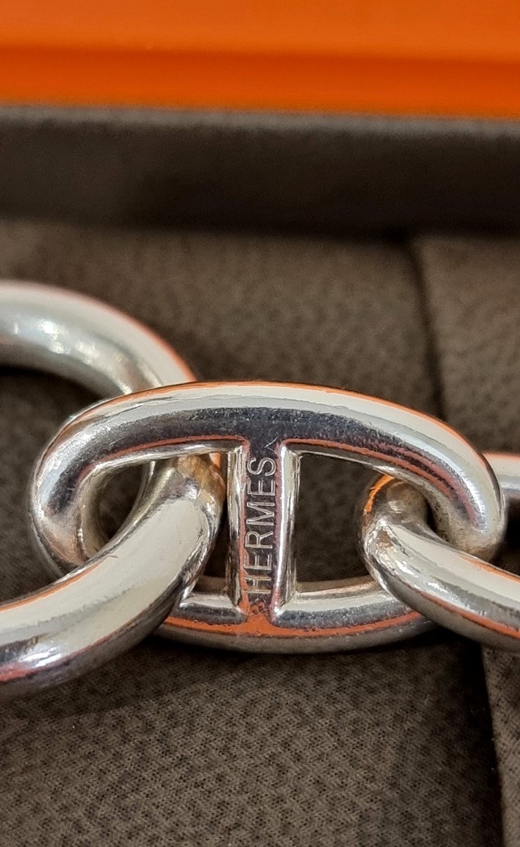 Hermès Bracelet Chaîne d'Ancre Argent 925 Millièmes -photo-2