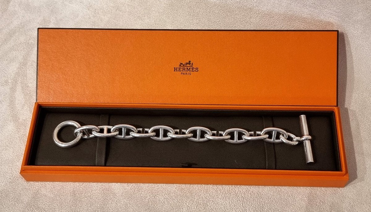 Hermès Anchor Chain Bracelet 925 Sterling Silver 