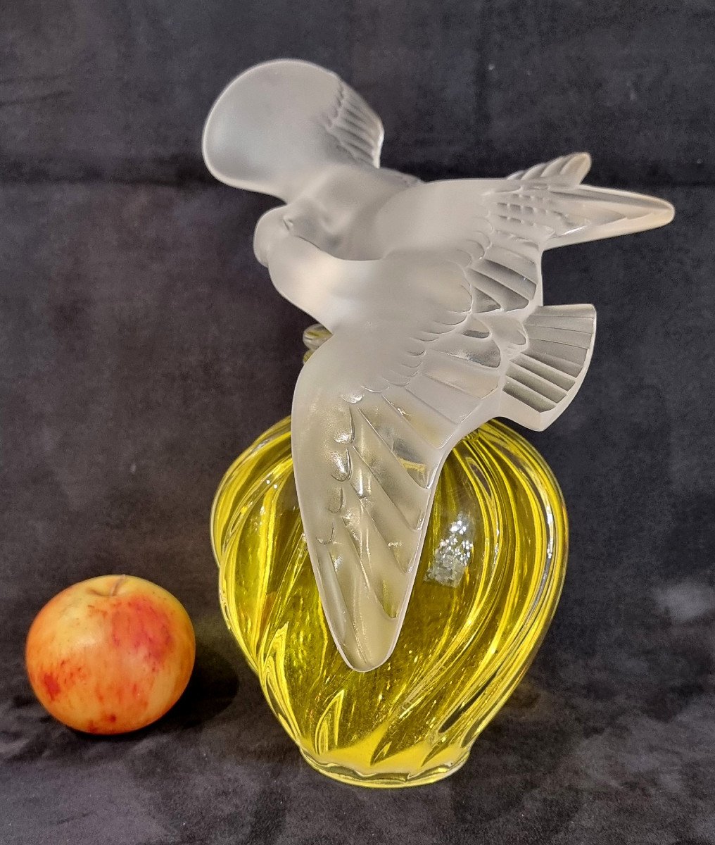  Marc Lalique Nina Ricci Giant Crystal Perfume Bottle Air Du Temps -photo-2