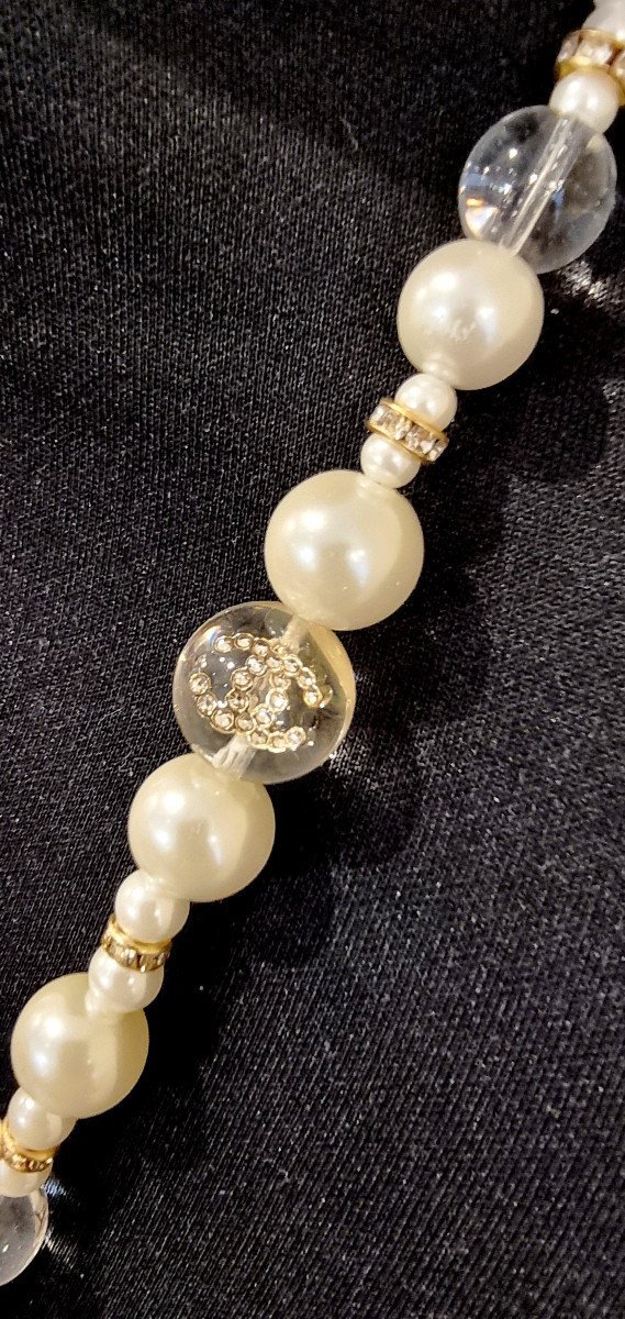 Chanel Pearl Necklace Titled Chanel In Inclusion-photo-2