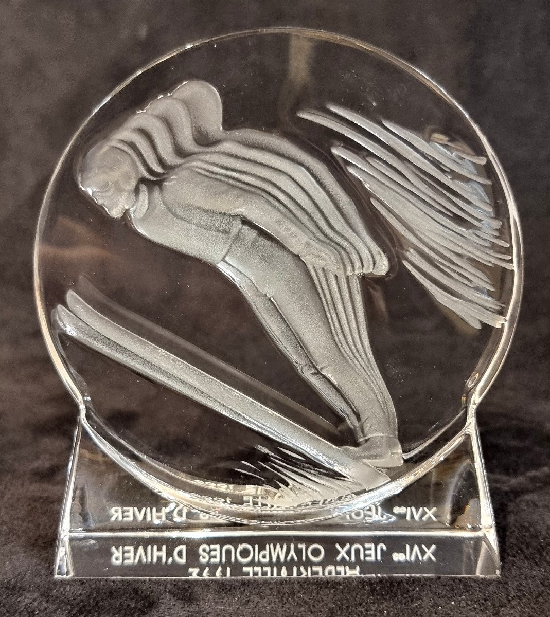 Lalique Ski & Ski Jumping Alberville 1992 XVIth Winter Olympic Games Limited Edition -photo-2