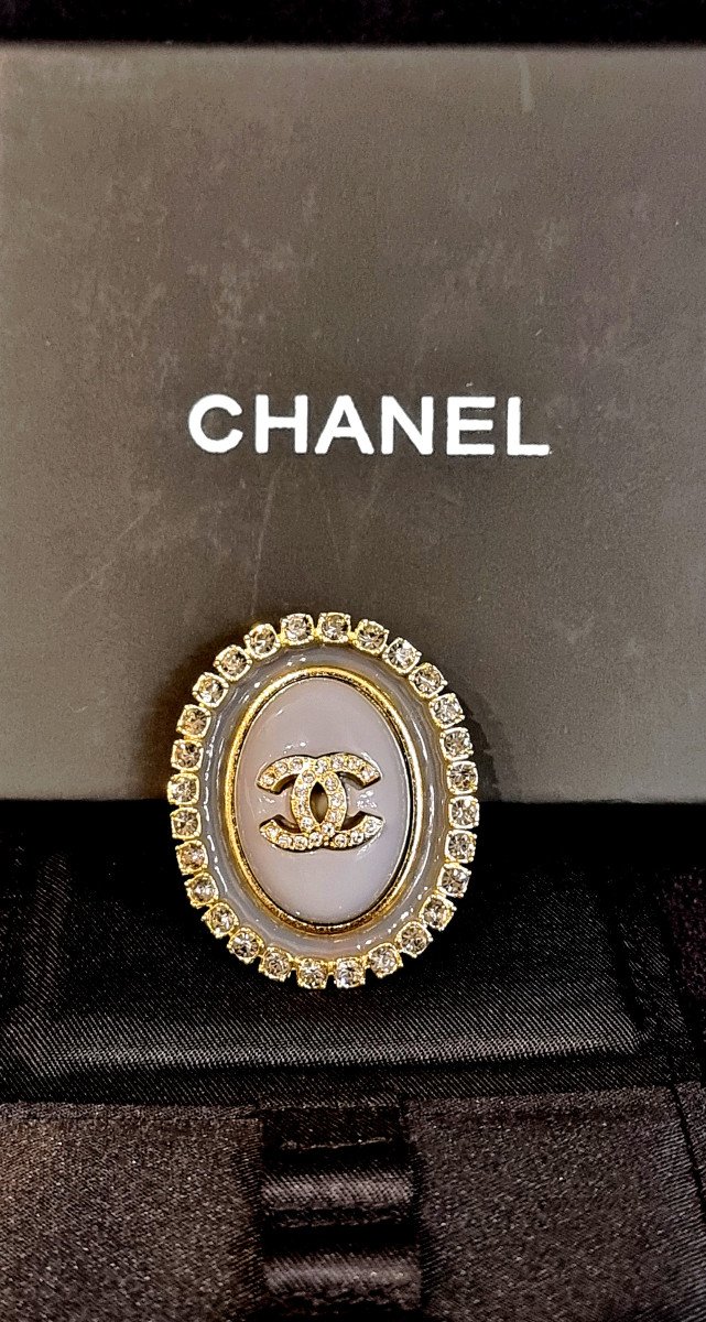 Chanel Broche Cristal & émail-photo-2