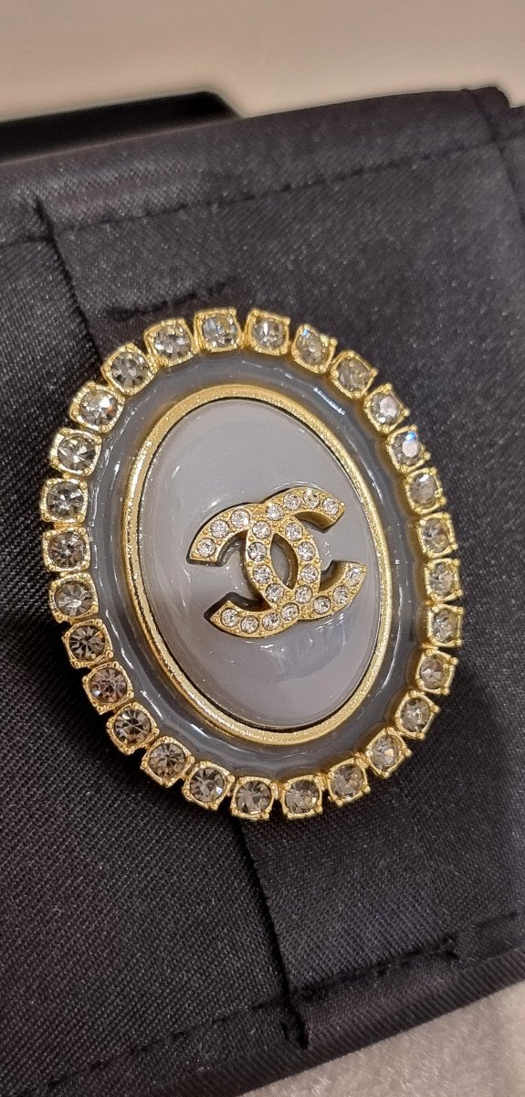 Chanel Crystal & Enamel Brooch-photo-1