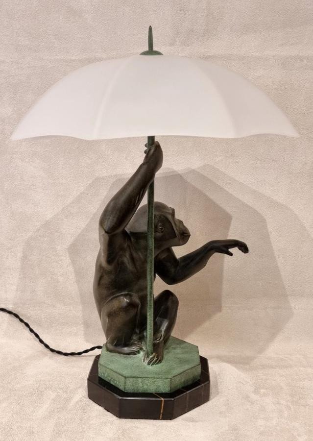 Max Le Verrier Sculpture Lumineuse Modèle Pluie Art Déco-photo-4