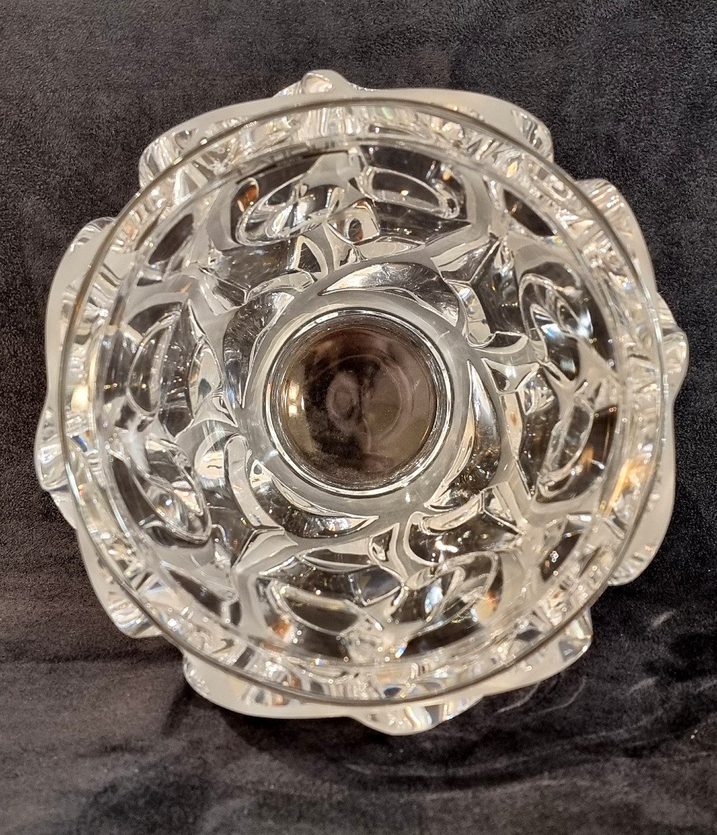 Lalique Vase Cristal Modèle Tourbillons-photo-3