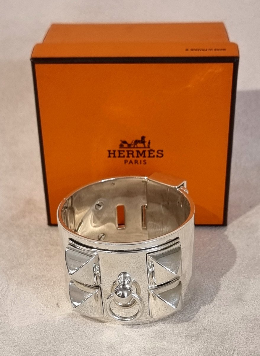 Hermès Bracelet Collier De Chien En Argent 925 Millièmes-photo-2