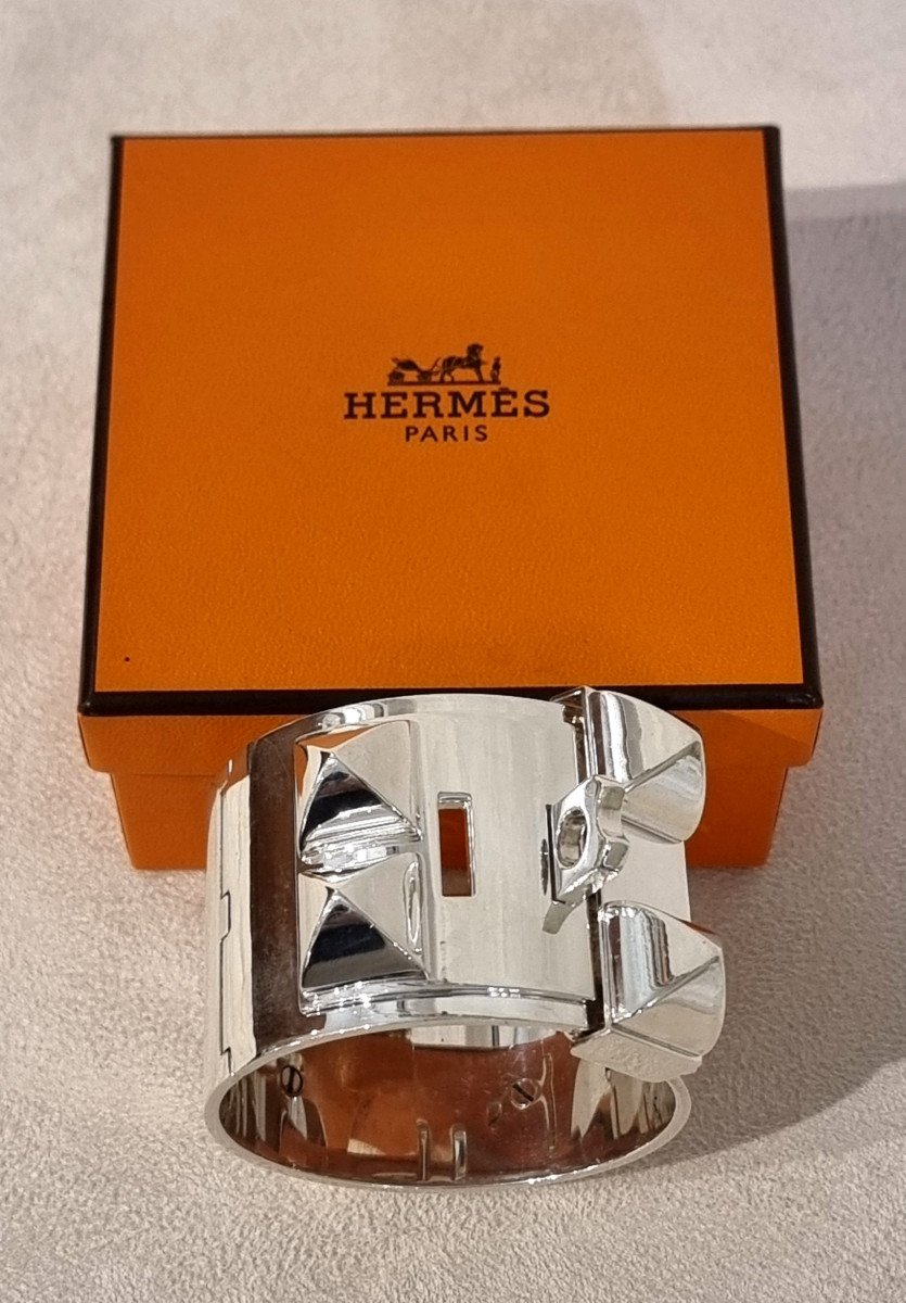 Hermès Bracelet Collier De Chien En Argent 925 Millièmes-photo-4