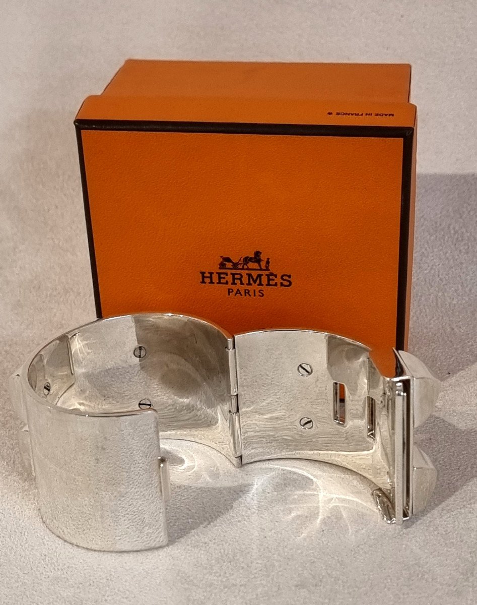 Hermès Bracelet Collier De Chien En Argent 925 Millièmes-photo-3