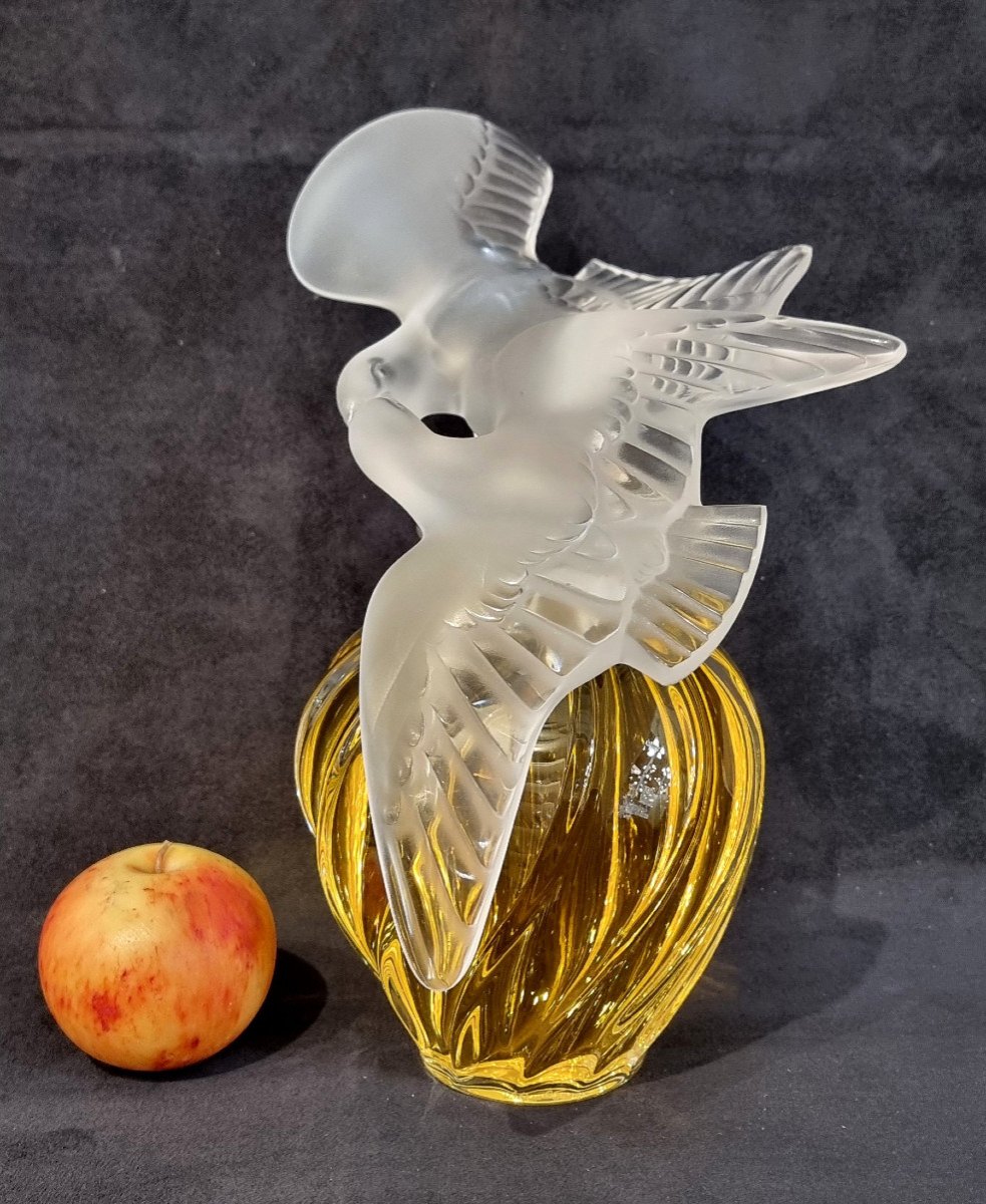 Marc Lalique Nina Ricci Giant Crystal l'Air Du Temps Perfume Bottle-photo-2