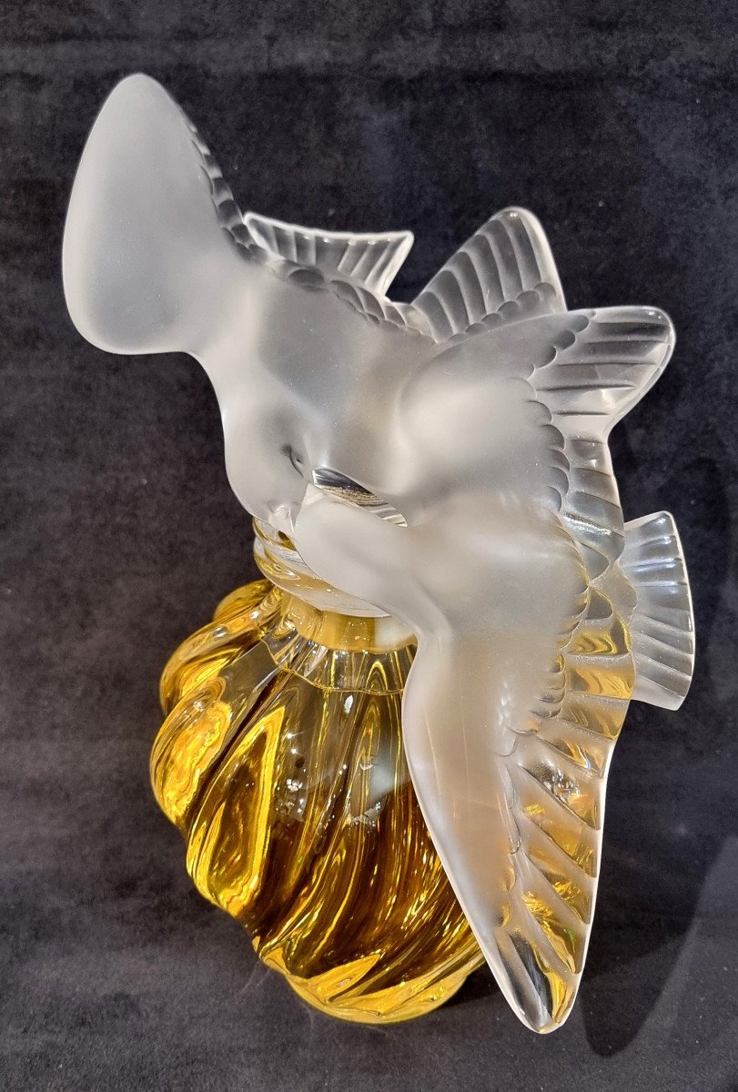 Marc Lalique Nina Ricci Giant Crystal l'Air Du Temps Perfume Bottle-photo-4