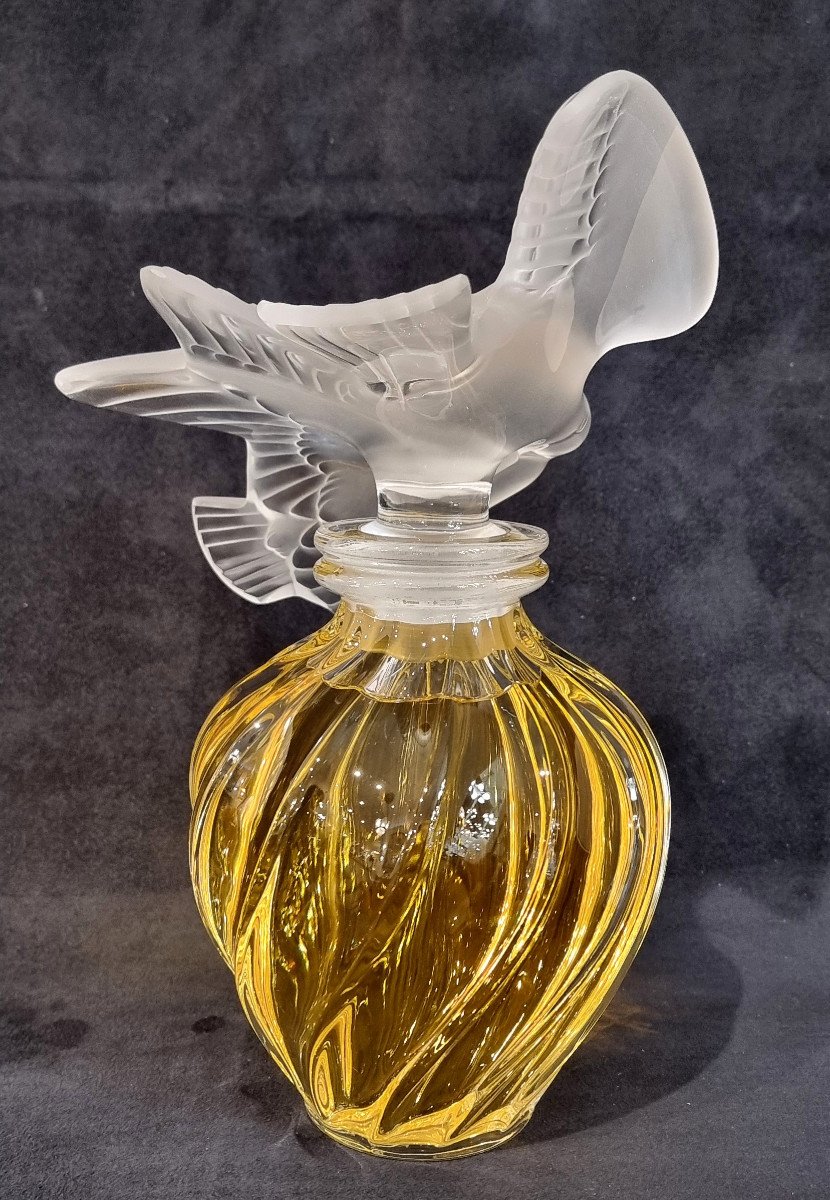 Marc Lalique Nina Ricci Giant Crystal l'Air Du Temps Perfume Bottle-photo-2