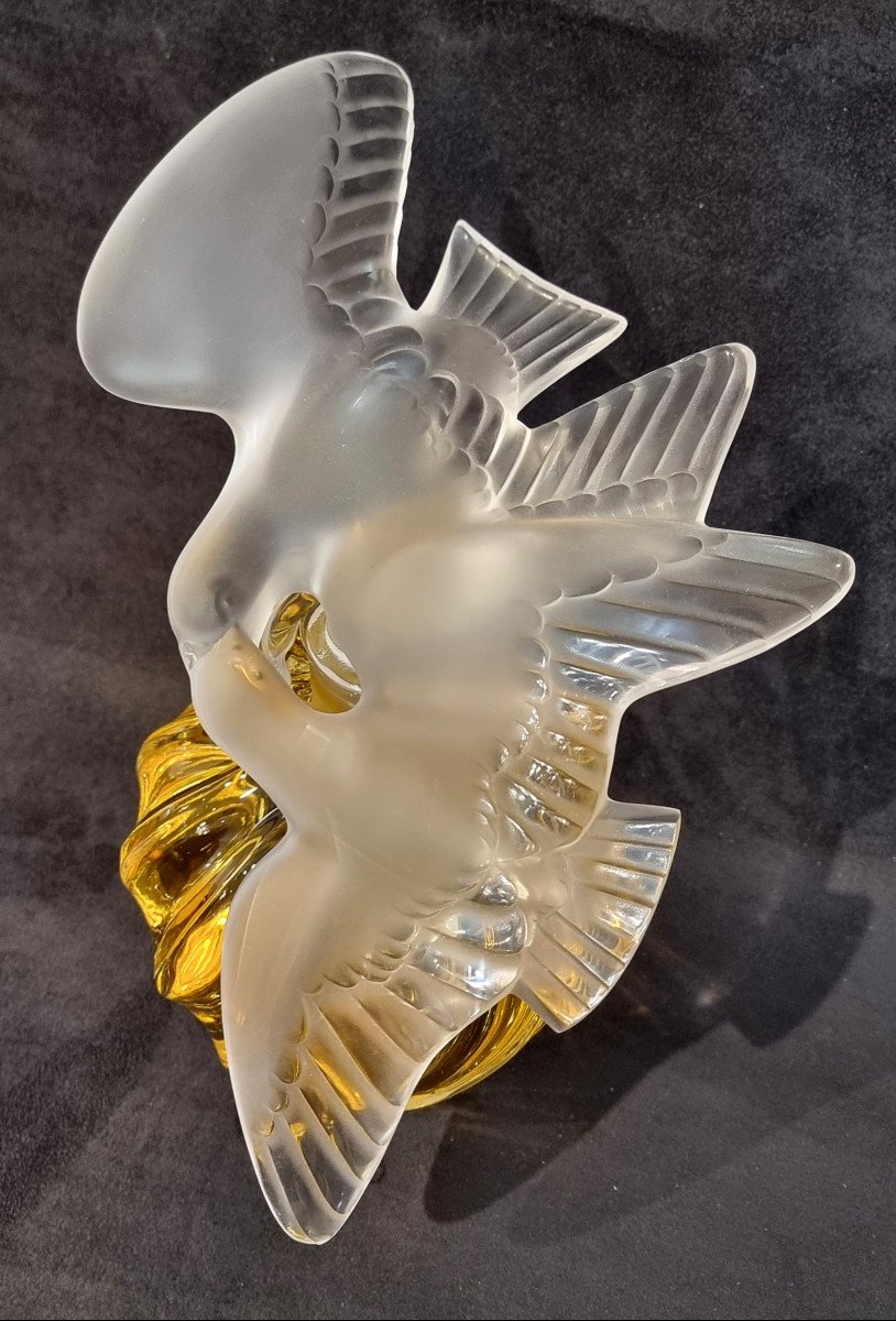 Marc Lalique Nina Ricci Giant Crystal l'Air Du Temps Perfume Bottle-photo-4