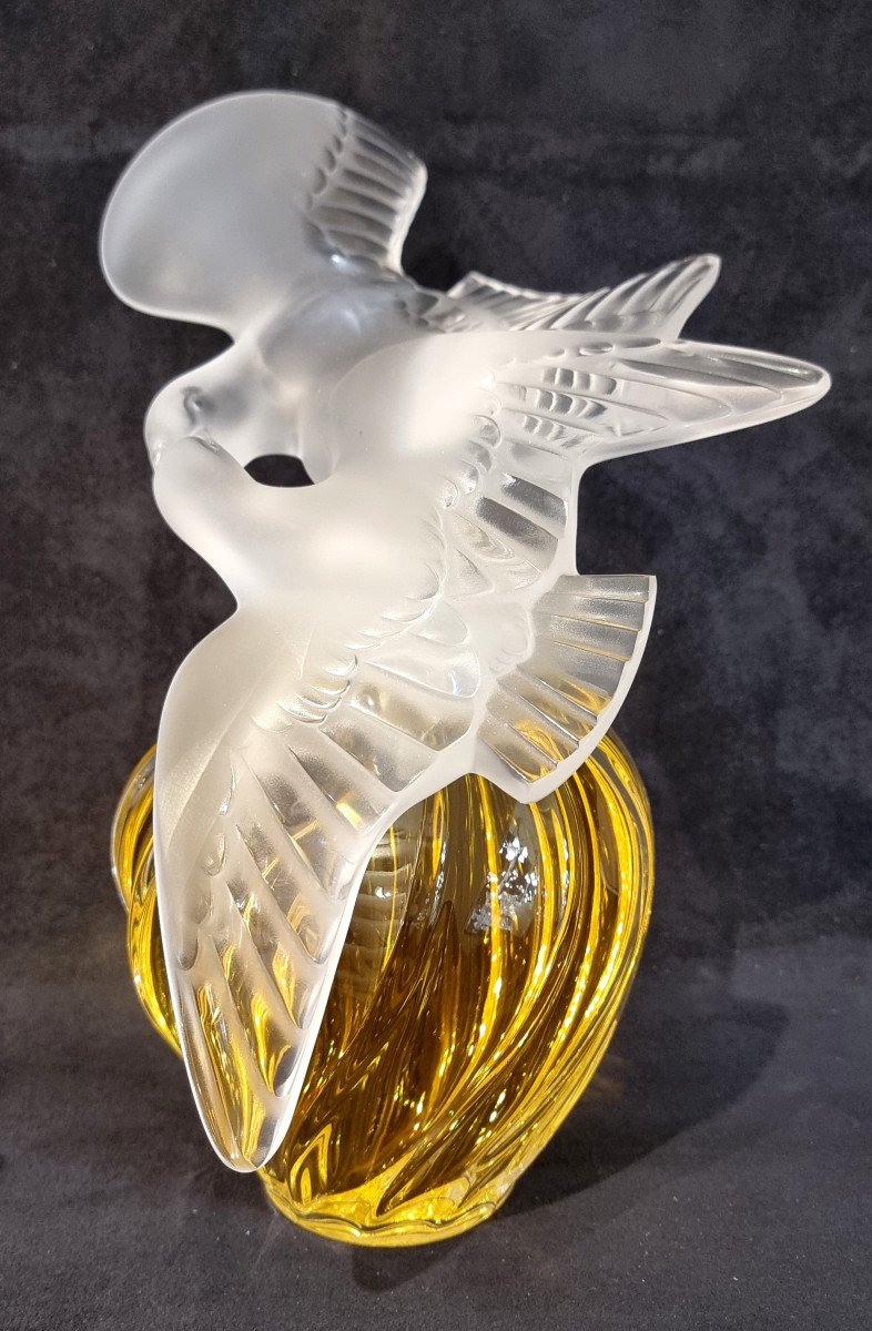 Marc Lalique Nina Ricci Giant Crystal l'Air Du Temps Perfume Bottle