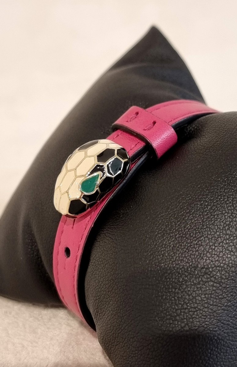 Bulgari Bracelet Serpenti émail & Cuir 