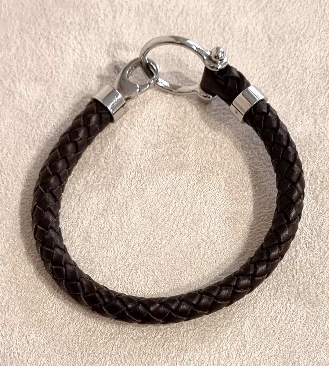 Omega Men's Bracelet Leather & Steel-photo-2