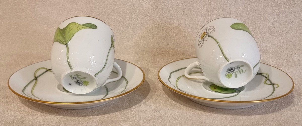 Hermès Nil Pair Of Porcelain Coffee Cups-photo-3