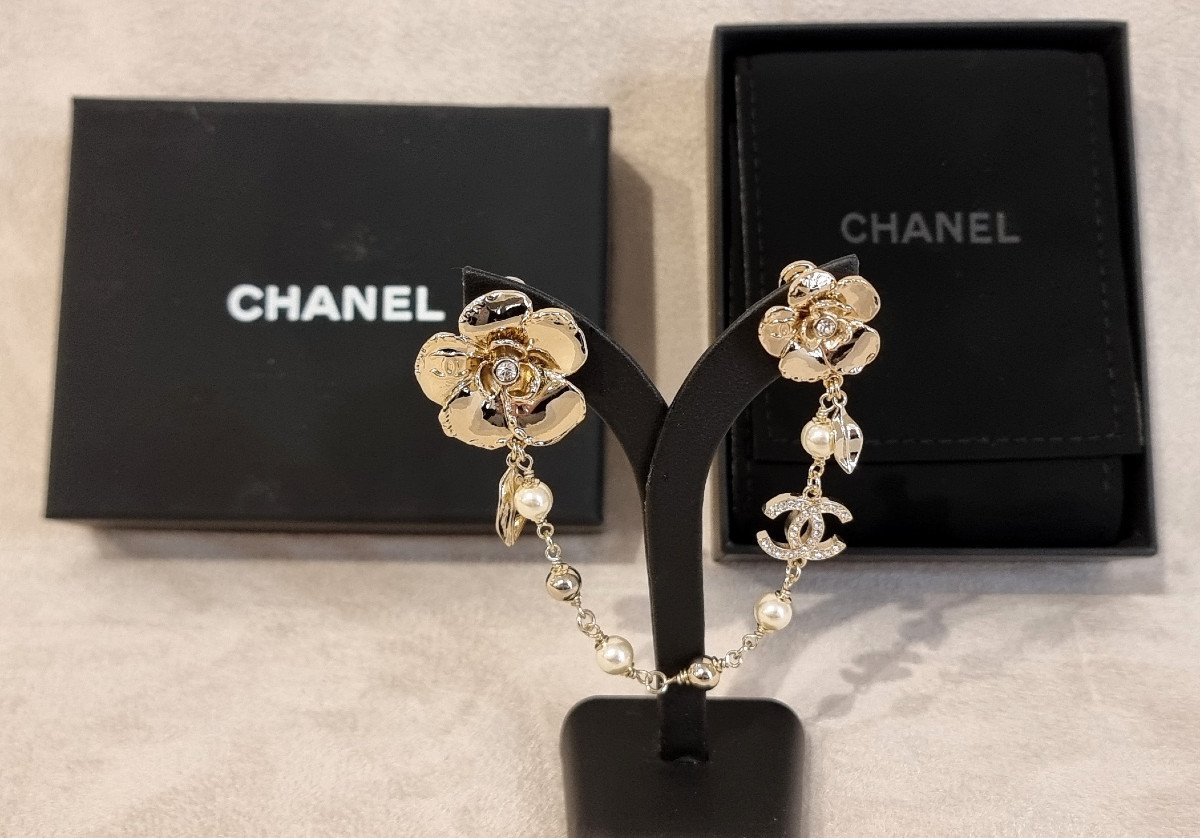 Chanel Broche Camélias Double Pin's 