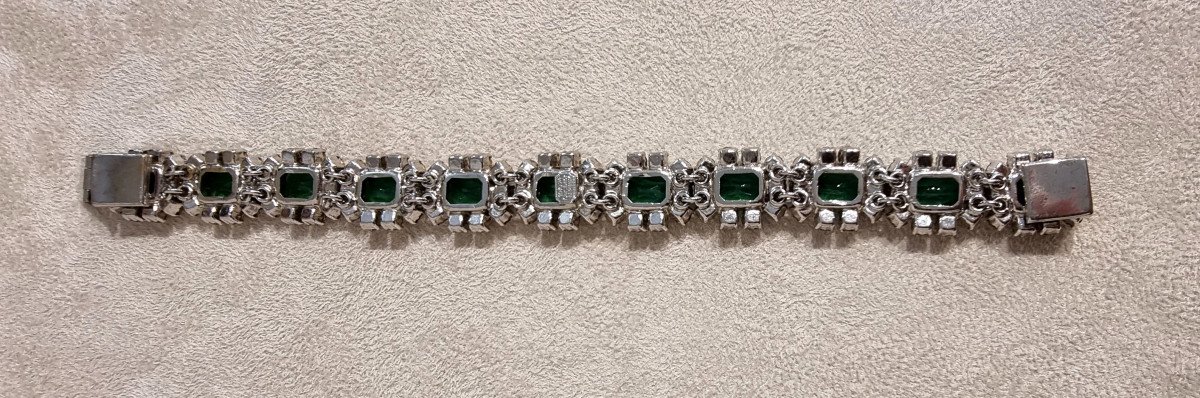 Christian Dior Bracelet Cristal Clair Et Couleur 1974  -photo-2