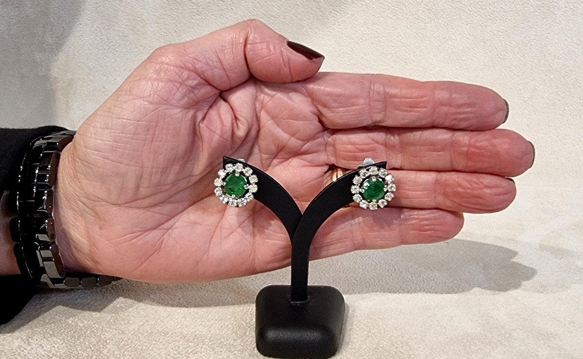 Christian Dior Pair Of Crystal Ear Clips 1974-photo-4