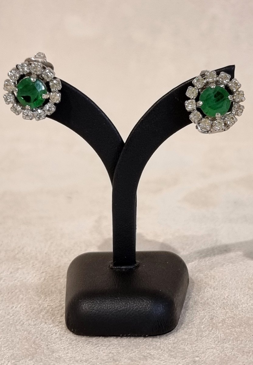 Christian Dior Pair Of Crystal Ear Clips 1974