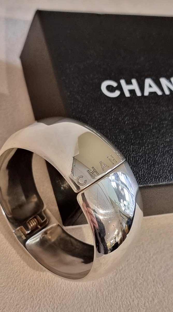 Chanel Bracelet Manchette En Argent 925 Millèmes-photo-2