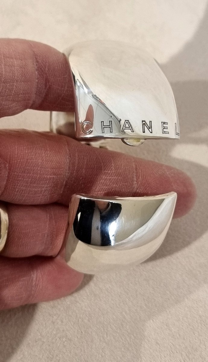 Chanel Bracelet Manchette En Argent 925 Millèmes-photo-1