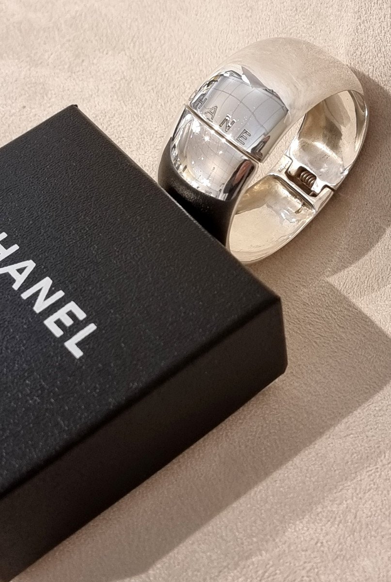 Chanel Bracelet Manchette En Argent 925 Millèmes-photo-2