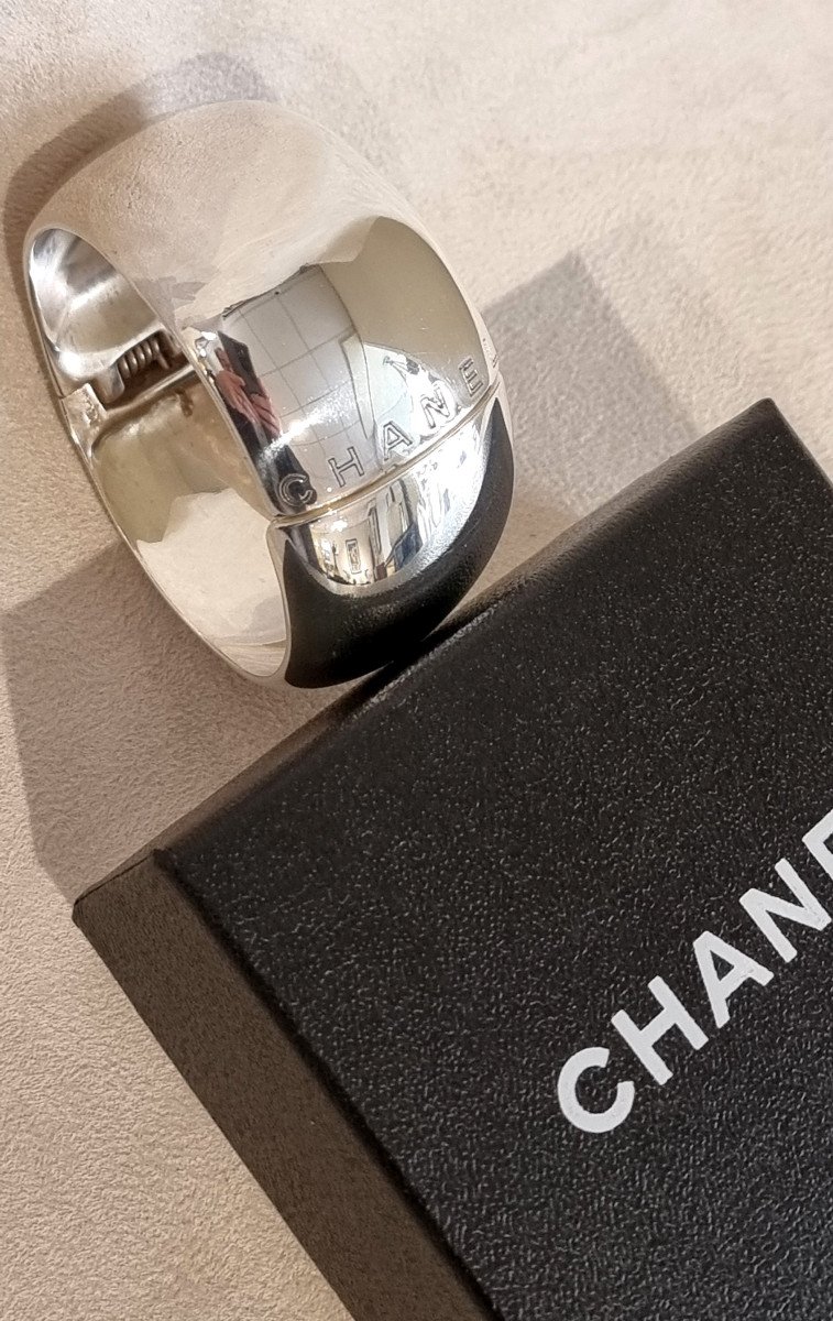 Chanel Bracelet Manchette En Argent 925 Millèmes-photo-3