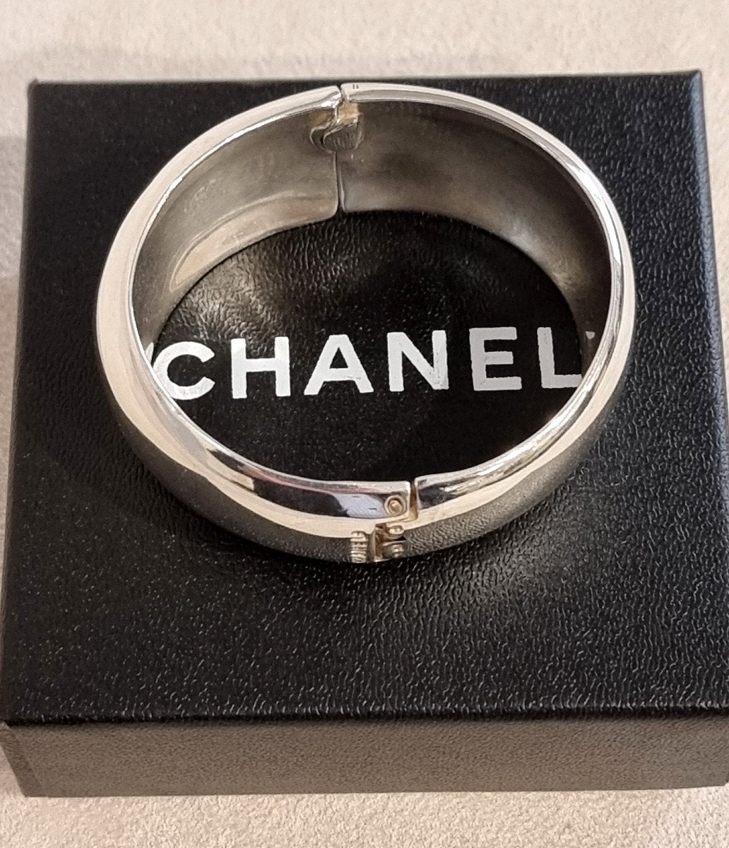 Chanel Bracelet Manchette En Argent 925 Millèmes-photo-6