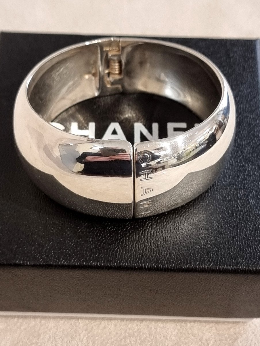 Chanel Bracelet Manchette En Argent 925 Millèmes-photo-7