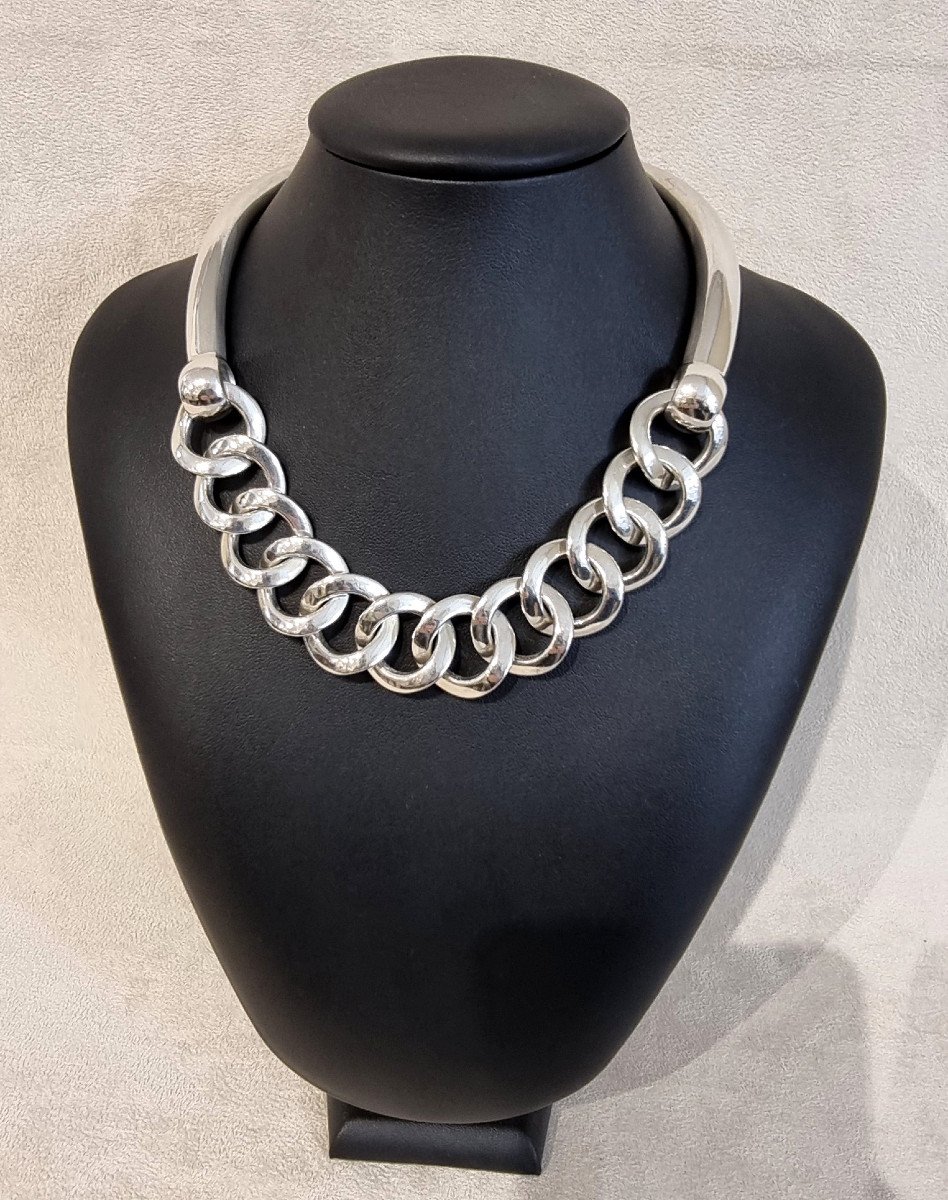 Hermès Princesse Des Steppes Collier De 1998 En Argent 925 Millièmes-photo-2