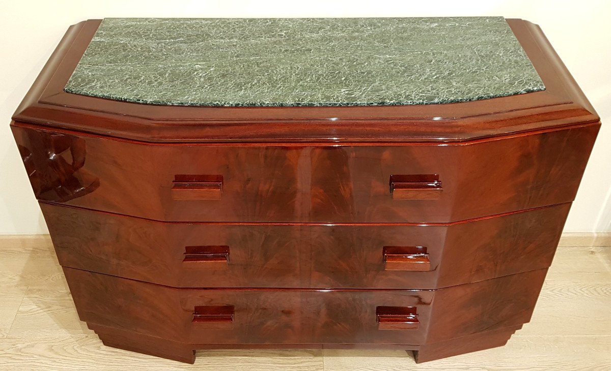 Honduran Mahogany Chest Of Drawers Art Deco 1930 -photo-2