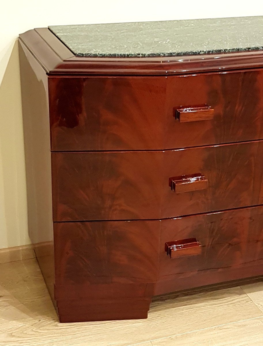 Honduran Mahogany Chest Of Drawers Art Deco 1930 -photo-3