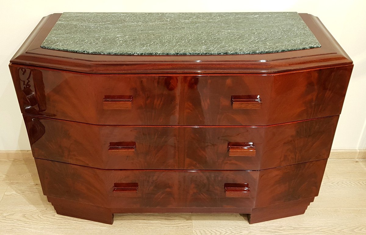 Honduran Mahogany Chest Of Drawers Art Deco 1930 -photo-3