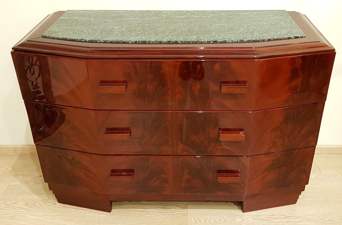 Honduran Mahogany Chest Of Drawers Art Deco 1930 