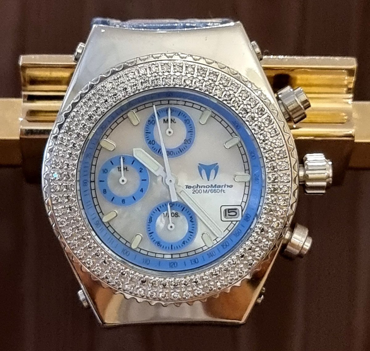 Technomarine Swiss Made Technodiamond Chronograph Watch Diamonds-photo-4