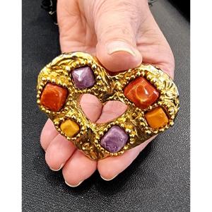 Christian Lacroix Importante Broche Coeur 