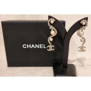 Chanel Pair Of Twisted Dangle Earrings