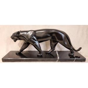 Max Le Verrier Art Deco Panther Sculpture