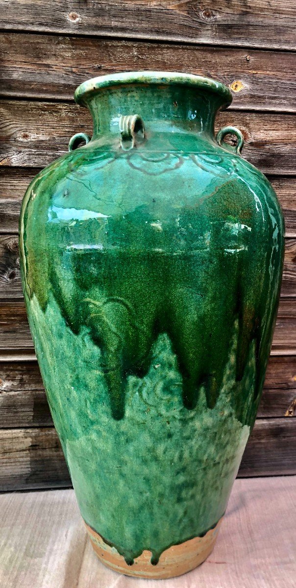 China Large Jar With Green Glaze Early XX-photo-4